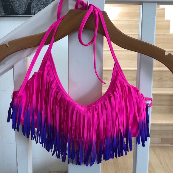 PINK Victoria's Secret Other - Victoria’s Secret PINK pink fringe bikini top